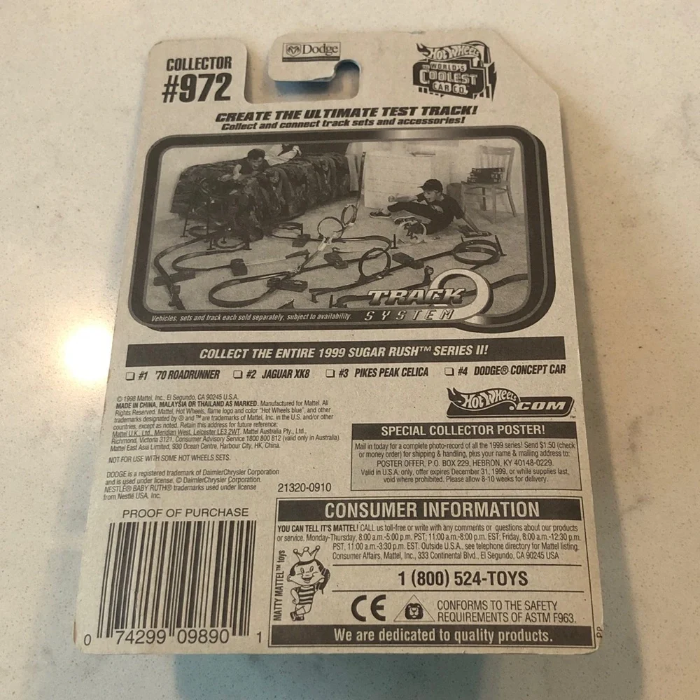 Mattel Hot Wheels Sugar Rush Dodge Concept Car - White